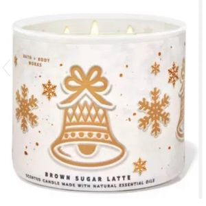 🎅 BBW Brown Sugar Latte 3-Wick Candle NEW